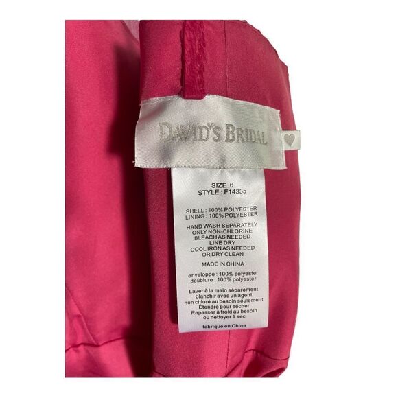 CHIFFON A Line Dress Magenta Pink Chiffon Tulle Sheer Spaghetti Strap Womens 6 - Picture 7 of 8